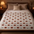 thumbnail image 6 of Celsvanis Halloween Throw Blanket, Checkered Pumpkin Print Soft Warm Flannel Cover, Decorative Holiday Blanket for Sofa, Bed and Indoor Home Use 60", 6 of 7