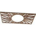 thumbnail image 2 of Ekena Millwork 16"W x 8"H x 5 7/8"ID x 3/8"T Hoover Wood Fretwork Pierced Ceiling Medallion, Walnut, 2 of 3