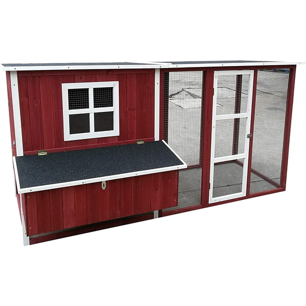 Chicken Coop Outlet 87" Wood Backyard Hen House 46 Chickens Nesting