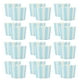 thumbnail image 3 of 50 envoltorios de papel para cupcakes con rayas azules y blancas, resistentes al calor., 3 of 8