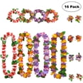 thumbnail image 2 of Paquete de 16 Collares de Flores Hawaianas JM para Fiestas Temáticas en la Playa, 2 of 5