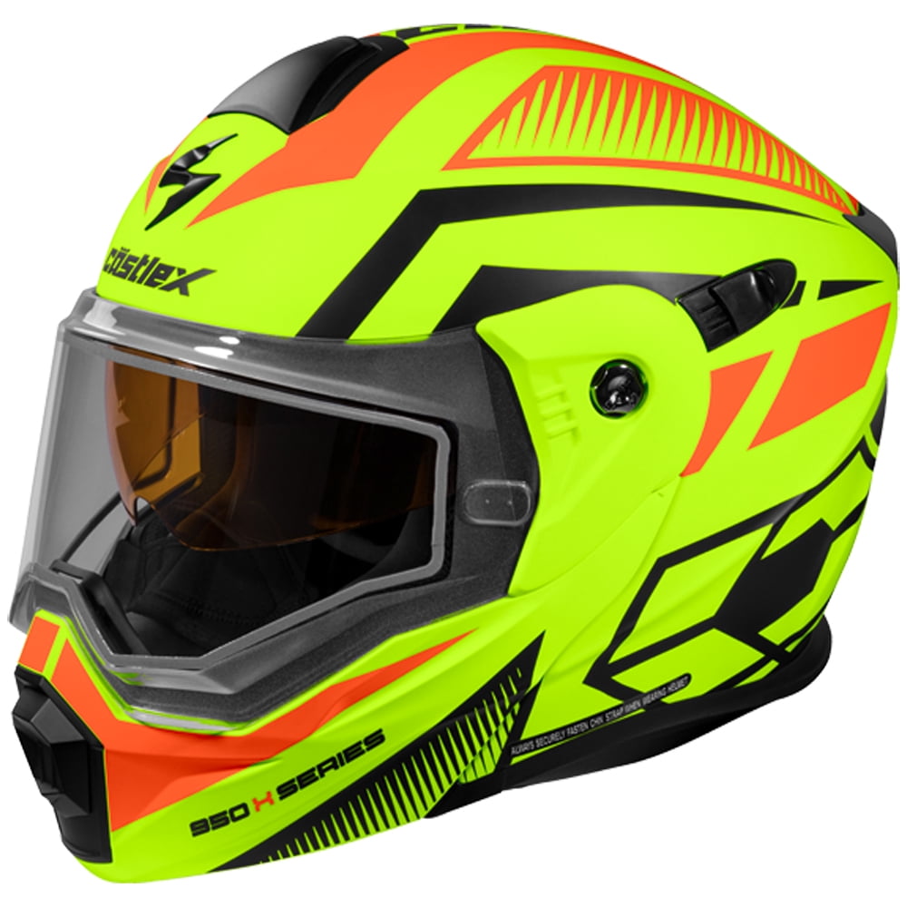 Hi-Vis/Orange Details about   Castle X EXO-CX950 Blitz Snowmobile Helmet w/ Electric Shield 