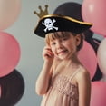 thumbnail image 4 of Juego de 2 sombreros piratas y parches para el ojo para niños y adultos, para cosplay, fiestas de máscaras, decoraciones de Halloween, accesorios para disfraces de piratas., 4 of 7