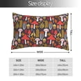 thumbnail image 2 of Zufioo Mushrooms And Leaves Print Double-Sided Throw Pillow Cover, Pillow Protector Home Decor - With Hidden Zipper, Suitable for Bedroom, Living Room, Car Interior-16"x24", 2 of 6