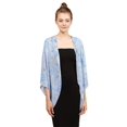 thumbnail image 2 of Women's Floral Short Sleeve Open-Front Kimono Style Cardigan, 2 of 4