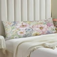 thumbnail image 2 of Floral Body Pillow Cover 20"x54" Pillow Case Colorful Flowers Blossoms Spring Florals Long Pillow Cases Protector with Zipper Decorative Soft Bedding Pillowcase Rectangle Cushion Covers for Bed,Couch, 2 of 5