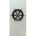 thumbnail image 2 of Nautical Black Wooden Collectible Steering Boat Ship Wheel Home Decor 24 Inches, 2 of 5
