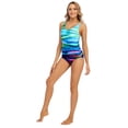 thumbnail image 6 of Lopsie TEMPTATION Women's Athletic One Piece Swimsuits Racing Training Sports Bathing Suit Color Block Swimwear Print1, 6 of 8