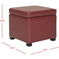 thumbnail image 5 of SAFAVIEH Jonathan Flip Top Ottoman Red, 5 of 6
