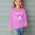 thumbnail image 5 of Piuwrlz Long Sleeve T-Shirt for Kids Girls Boys Cotton Shirts T Shirt Tops Pink Size 11 Years, 5 of 5