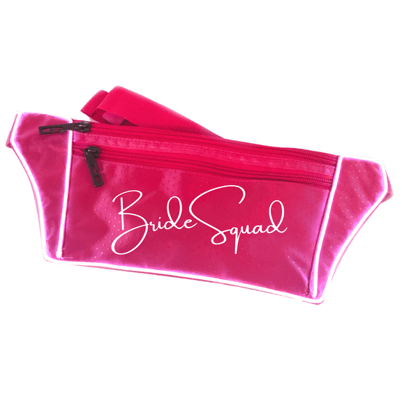 Bride Squad Pink Light Up Fanny Pack