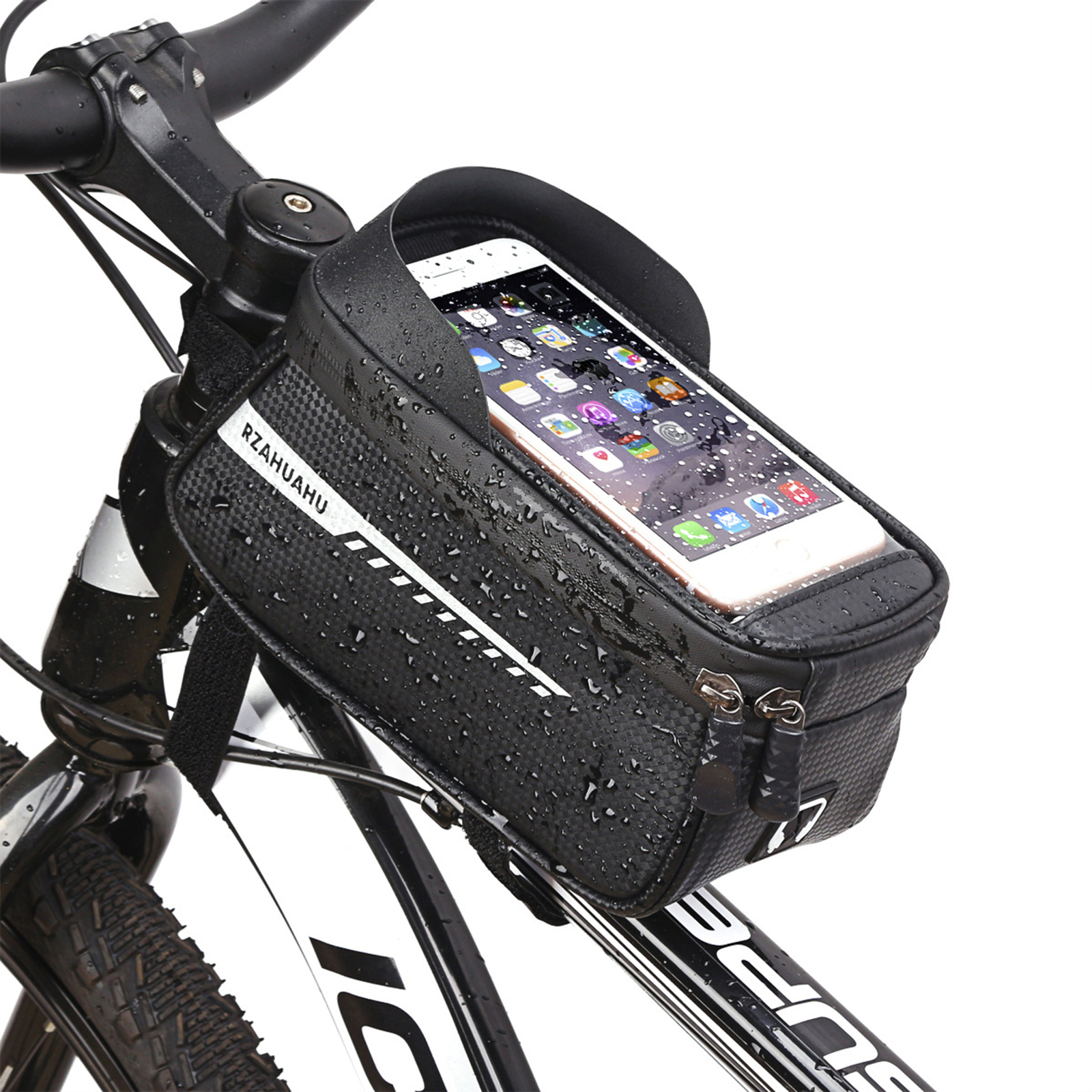 Waterproof Bicycle Bag Frame Front Phone Holder Case MTB Bike Top Tube Pouch