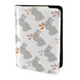 thumbnail image 2 of Pofeuu Gray Rabbit Print Travel Document Organizer Passport Holder Men Women for Family (6.5 in x 4.5 in),Wallet Holder Credit Card Clutch Bag Case, 2 of 5