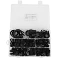 thumbnail image 4 of Sujetadores de plastico P de Nylon Clips Abrazaderas Caja surtida para Kit de conducto de Cables (200 Piezas) (Negro) Amonsee No, 4 of 5