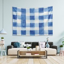 Yayeee Tapestry Wall Hanging for Bedroom 60" x 40" Living Room Home Wall Art Decor, Blue Plain