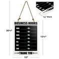 thumbnail image 2 of Excello Global Products Business Hours Hanging Chalkboard White Decorative Erasable Chalk Boards for Restaurant Door Hangable Shabby Chic Wooden Sign (White) - EGP-HD-0311B, 2 of 4