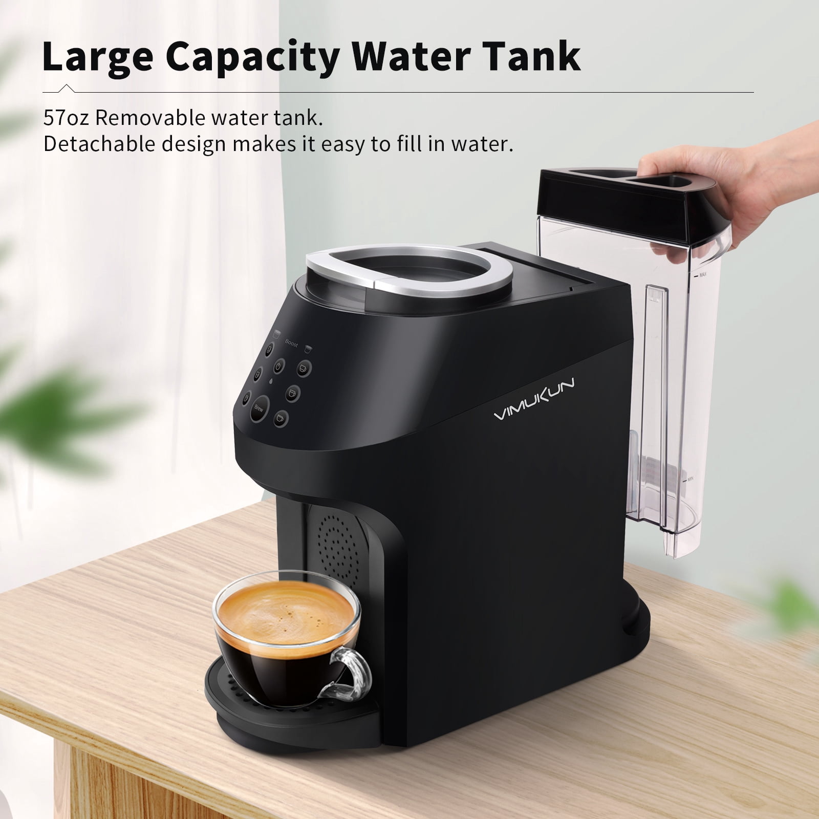 3-in-1 Coffee Maker, Coffee and Espresso Machine Combo for Nespresso, K-Cup Pod and Ground Coffee, Coffee Machine Compatible with Nespresso Capsules OriginalLine, 19 Bar Pressure Pump, 6 Brew Sizes