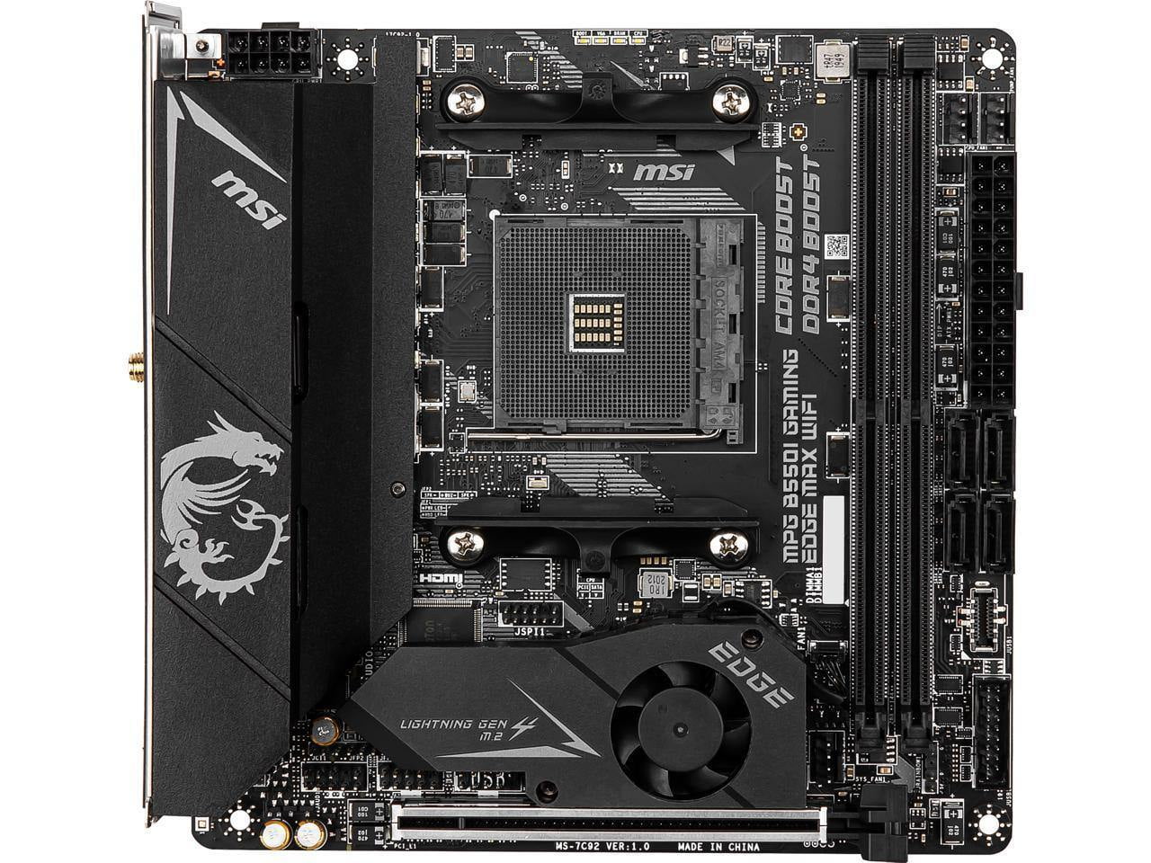 Msi B550i Gm Edge Max Wf Mpg B550i Gaming Edge Max Wifi Am4 Amd B550 Sata 6gbps Mini Itx Amd Motherboard Walmart Com