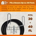 thumbnail image 5 of Deluxe Vacuum Hose Hanger – Heavy Duty Metal Wall Mount Storage Rack for Central & Canister Vac Systems – Fits 30-40 Ft Hose – Includes Screws & Anchors – Gray, 5 of 7