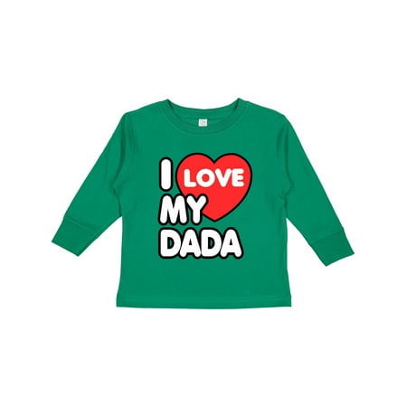

Inktastic I Love My Dada Gift Toddler Boy or Toddler Girl Long Sleeve T-Shirt