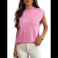 thumbnail image 2 of Suéter Sin Mangas de Cuello Redondo para Mujer, Rosa, Talla L, 2 of 10