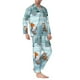 thumbnail image 2 of Fotbe Gnome And Red Fox Fishing Pijama de Hombre con Estampado de Manga Larga, Conjunto de 2 Piezas, Ropa de Dormir Suave y Cómoda con Bolsillos-Large, 2 of 7
