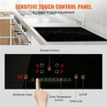 thumbnail image 4 of SKYSHALO 30in Electric Cooktop, 7500W 220V 4 Burners Ceramic Glass Stove Top Touch Control Built-in Magnetic Cooktop w/ 9 Heating Level Child Lock & Over-Temperature Protection, 4 of 9