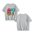 thumbnail image 5 of Niogvi Six Seven Funny Gesture Graphic Tees,67 T-Shirt Suitable For boys girls, Gray 90cm, 5 of 6