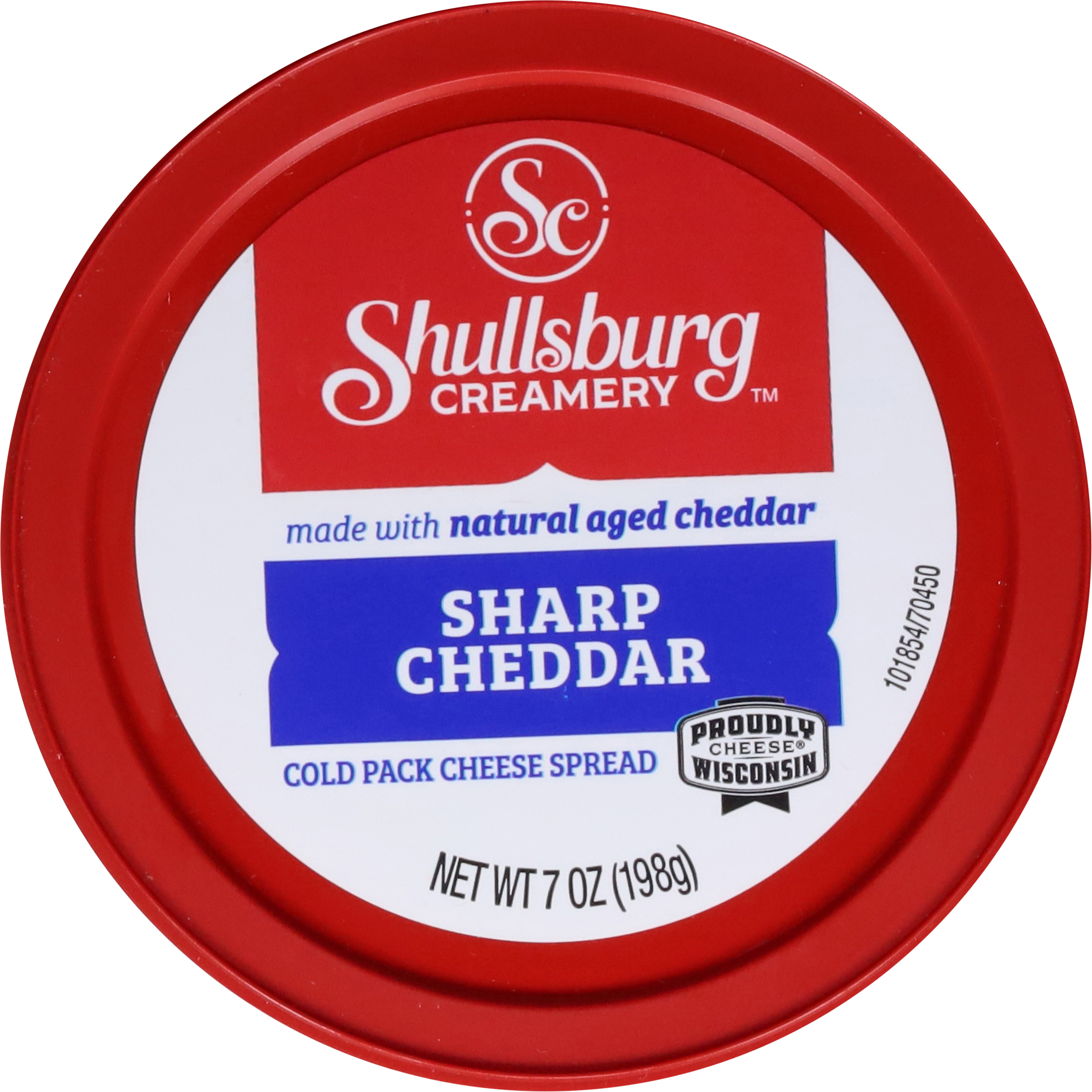 Shullsburg Creamery Sharp Cheddar Spreadable Cheese Spread, 7 oz, Tub, Refrigerated
