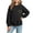 Black 01, variant on Fall Hoodless Sweatshirts for Girl Loose Leopard Bow Printed Long Sleeve Crew Neck Solid Color Fashion Casual Pullover Tops White 01 11-12 Years