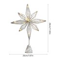 thumbnail image 3 of Christmas Tree Top 11.02×7.87inch Glitter Star Tree Topper Christmas Sparkly Metal 3-D Dimensional Hallow Wire Star Xmas Tree Top Decor Ornament Decorations for Trees, 3 of 7