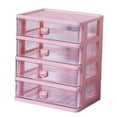 thumbnail image 4 of Organizador de escritorio con cajón para oficina, mesa, organización, compartimentos, ahorra espacio 4 Cajones Rosa, 4 of 9