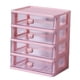 thumbnail image 4 of Organizador de escritorio con cajón para oficina, mesa, organización, compartimentos, ahorra espacio 4 Cajones Rosa, 4 of 9