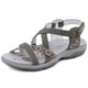 thumbnail image 4 of Zapatos para caminar con punta abierta sandalias planas bohemias zapatos cómodos de verano para mujer, 4 of 9