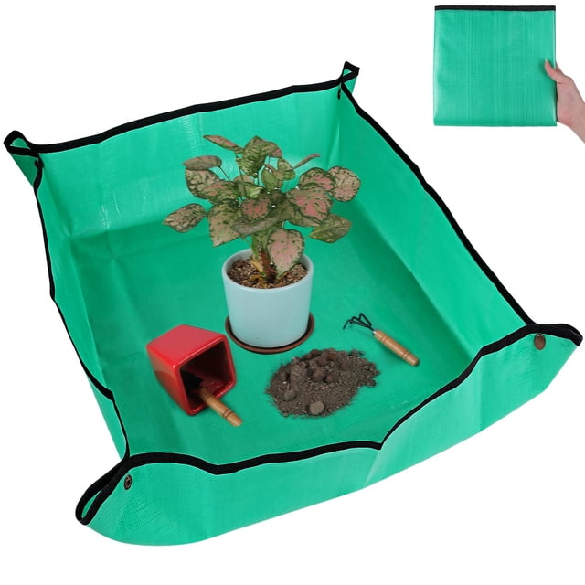 Solución para jardinería en el hogar, tapete de jardinería plegable de alta densidad y grueso, tapete de tela impermeable para proyectos de jardinería en interiores que protege las superficies (39,4"