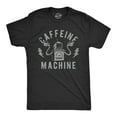 thumbnail image 1 of Mens Caffeine Machine T Shirt Funny Robot Coffee Lovers Joke Tee for Guys (Heather Black - Caffeine Machine ) - 5XL, 1 of 3