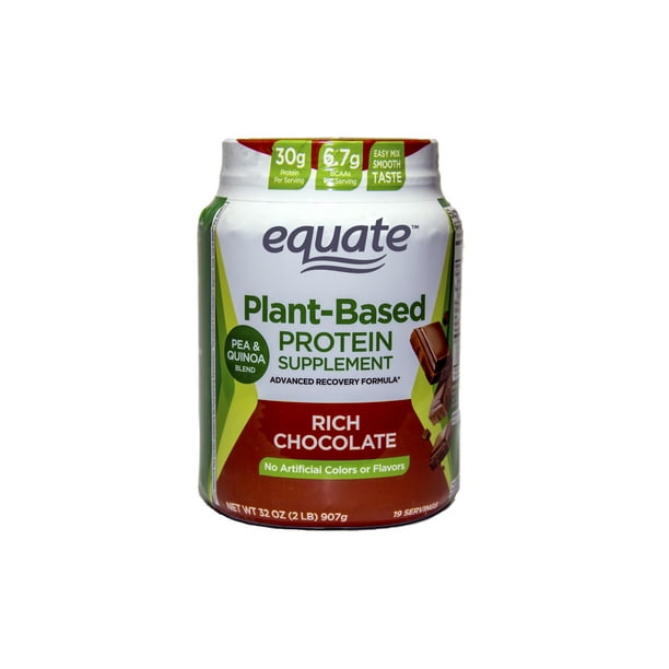 Equate Plant Based Protein Supplement, Rich Chocolate Advanced