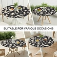 thumbnail image 7 of Spooky Halloween Icons Pattern Round Fitted Tablecloth with Elastic Edge,Dining Table Cover Waterproof,Outdoor Round Tablecloth for Camping,Dining,Indoor and Outdoor, 7 of 7