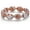 Orange, variant on 7.5 inches Orange White Stretchy Handcrafted Murano Glass Beads Adjustable Bracelet for Women