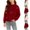 Wine, variant on YUANxueke Girls Warm Sweater, Long Sleeve Bowknot & Pearl Trim Kniited Tops, Casual Trendy Crewneck Winter Clothes
