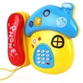 thumbnail image 3 of Tholdsy Color Random Children Cartoon Style Musical Telephone Birthday Toy Gift Educational Multifunctional Battery Powered 2piezas, 3 of 6