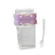 thumbnail image 1 of Vaso de yogur con tapa Compartimento superior Separación de alimentos secos y húmedos Vaso para ensalada Comida pequeña con Tenedor Morado, 1 of 9