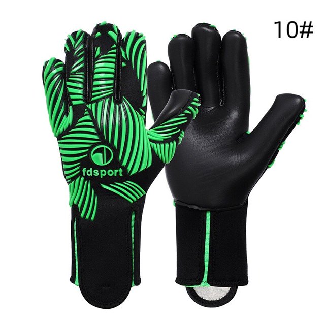 Guantes de portero de fútbol de látex engrosados, guantes de portero de balón de fútbol, guantes deportivos antideslizantes, guantes de portero de fútbol para adultos Fivean unisex