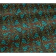 thumbnail image 5 of oneOone Viscose Jersey Fabric Leaves & Floral Block Decor Fabric Printed BTY 60 Inch Wide, 5 of 5
