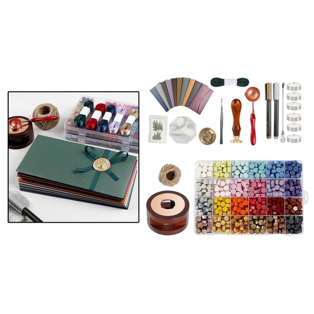 de caja de sello de cera DIY Empaquetado de horno de de sello de cera desmontable , 29pcs 29 piezas Macarena Lacre