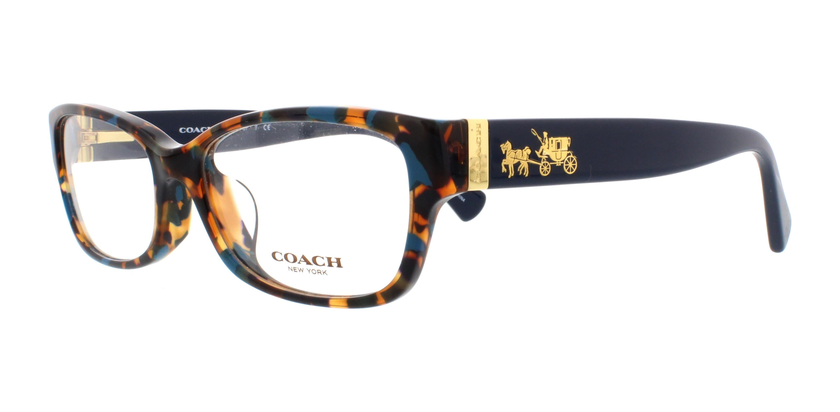 COACH Eyeglasses HC6078F 5337 Teal Confetti/Teal 54MM