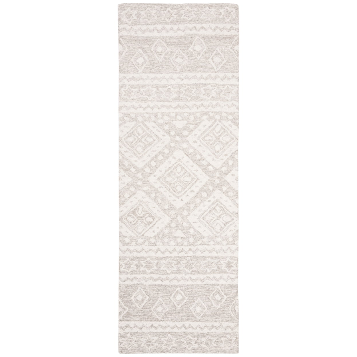 SAFAVIEH Micro-Loop Regis Geometric Area Rug, Beige/Ivory, 3' x 5'