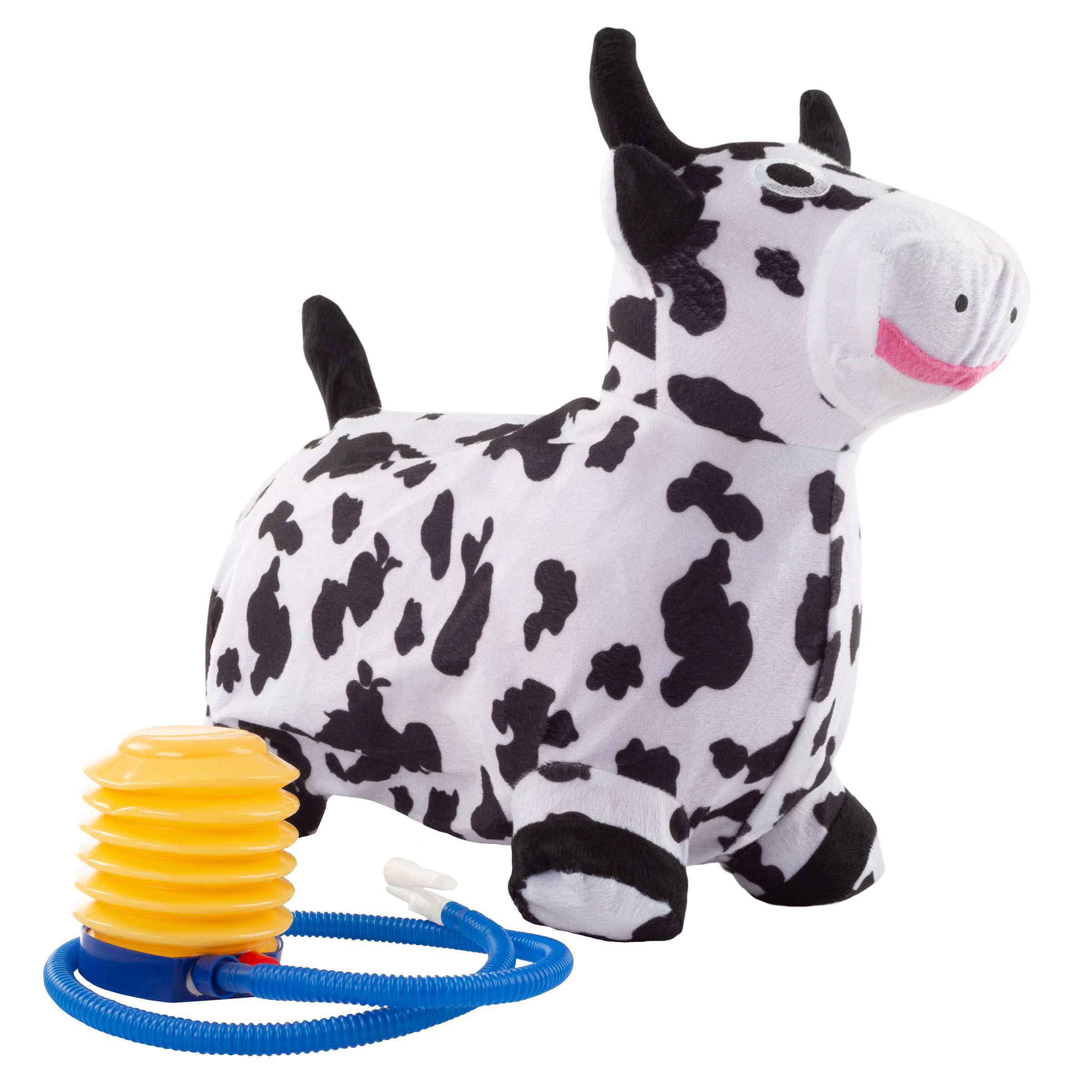 Bouncy Cow Hopper with Pump White Cow 