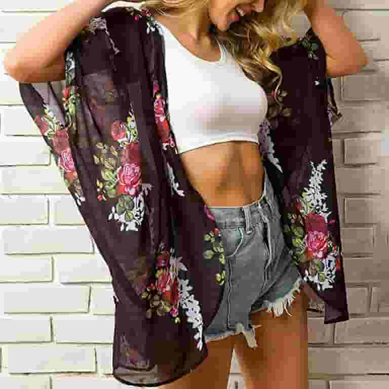 【特別送料無料!】 Cover Bikini Savings Honeeladyy Ups Print Floral Women for Clothing