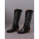 thumbnail image 4 of Women's Solid Color Embroidery Winter Western Boots Chunky Heel Fashionable Mid-calf & Knee-high Boots, 4 of 4